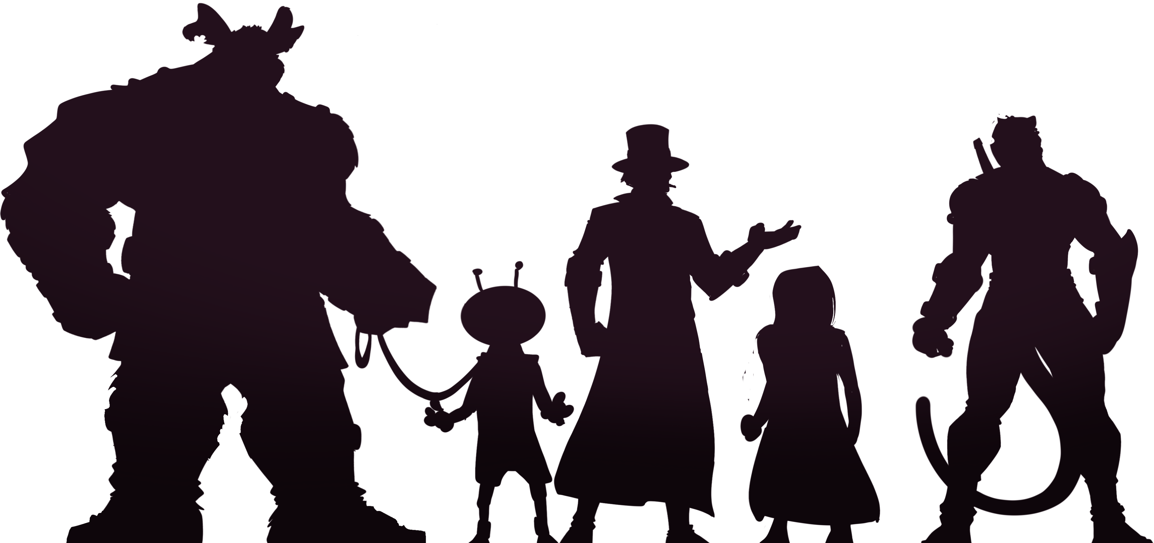 The crew, in shadow
